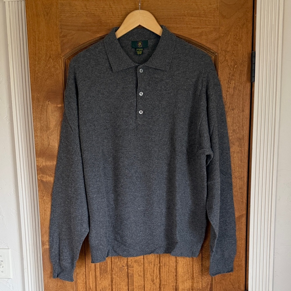 Club Room Charcoal Cashmere Sweater Men Large